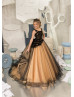 Black Lace Tulle Sweet Flower Girl Dress